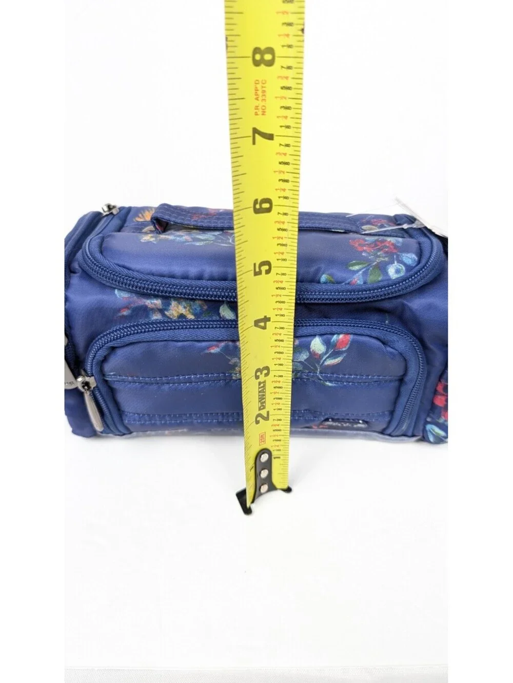 Lug Mini Trolley Bag Travel Makeup Cosmetic Toiletry Case Blue Multicolor Floral